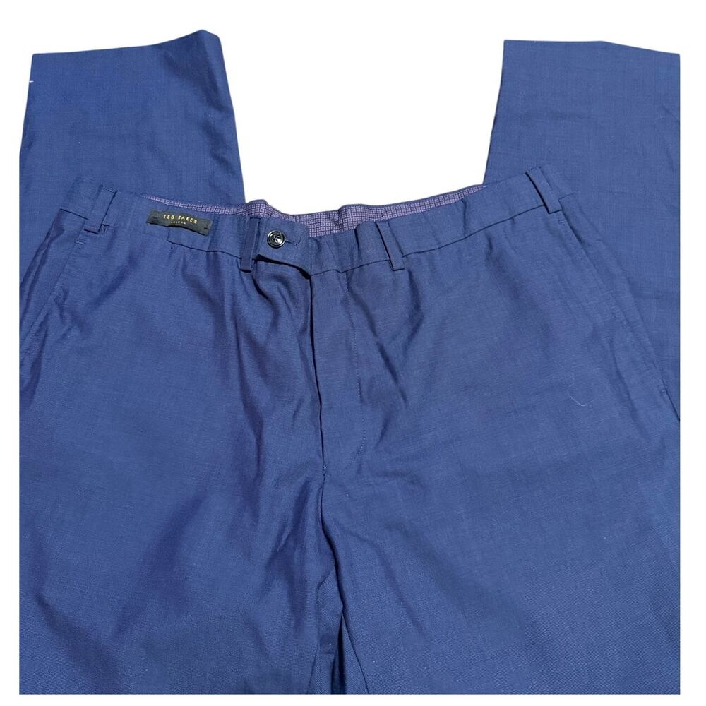 Ted Baker London Julian Lambswool Dress Pants, Navy Blue, Men's 40 Regular